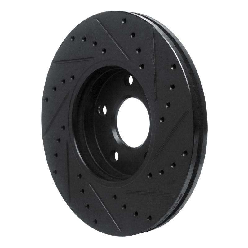 Ford Transit Connect Brake Rotor (1) - Front Left - R1 Concepts - Drilled & Slotted - Black - `10-`13